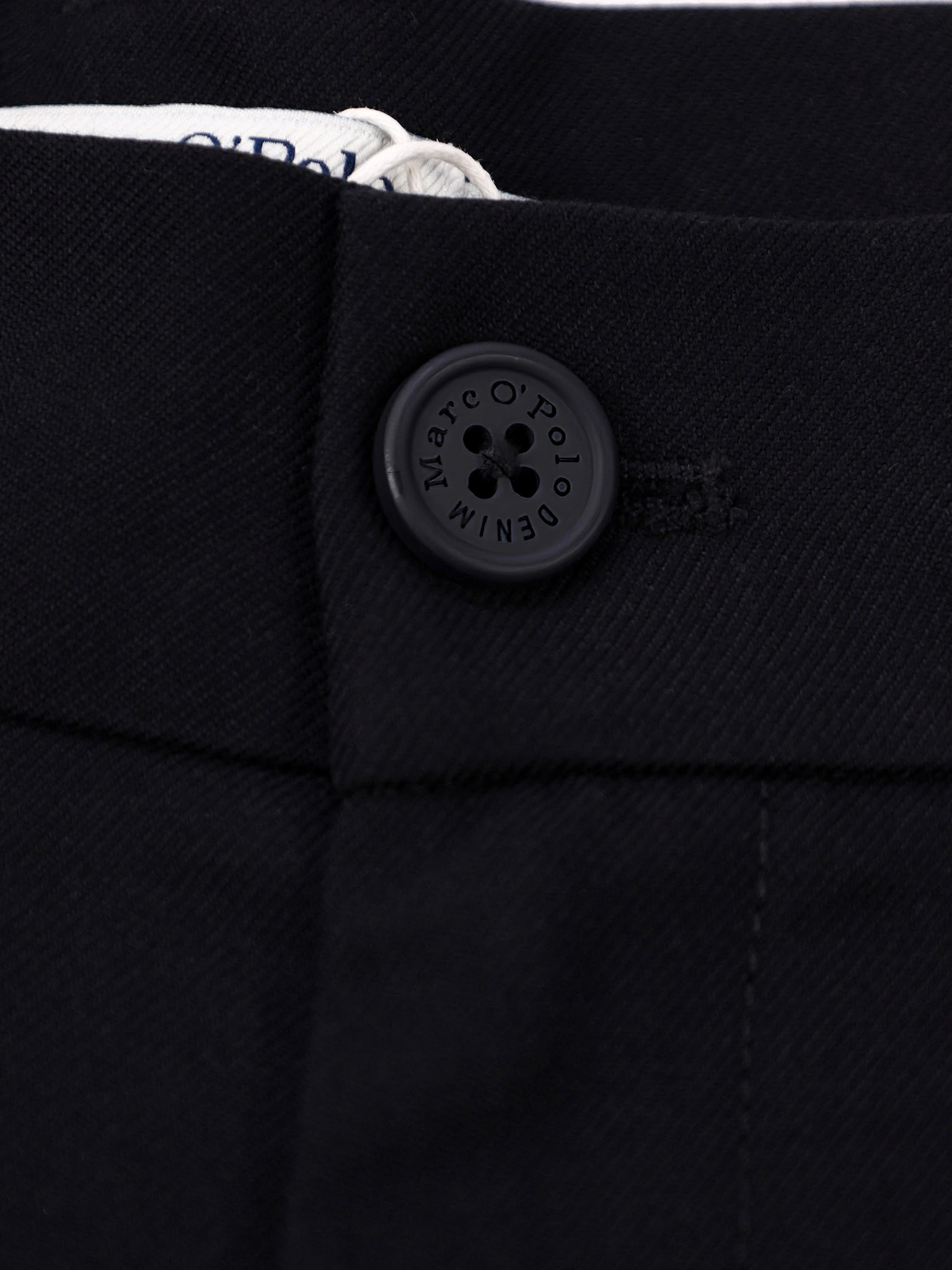 Брюки-палаццо темно-синего цвета с лампасами